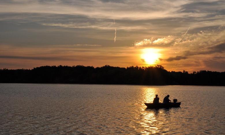 Fishing on Lake Poinsett. 